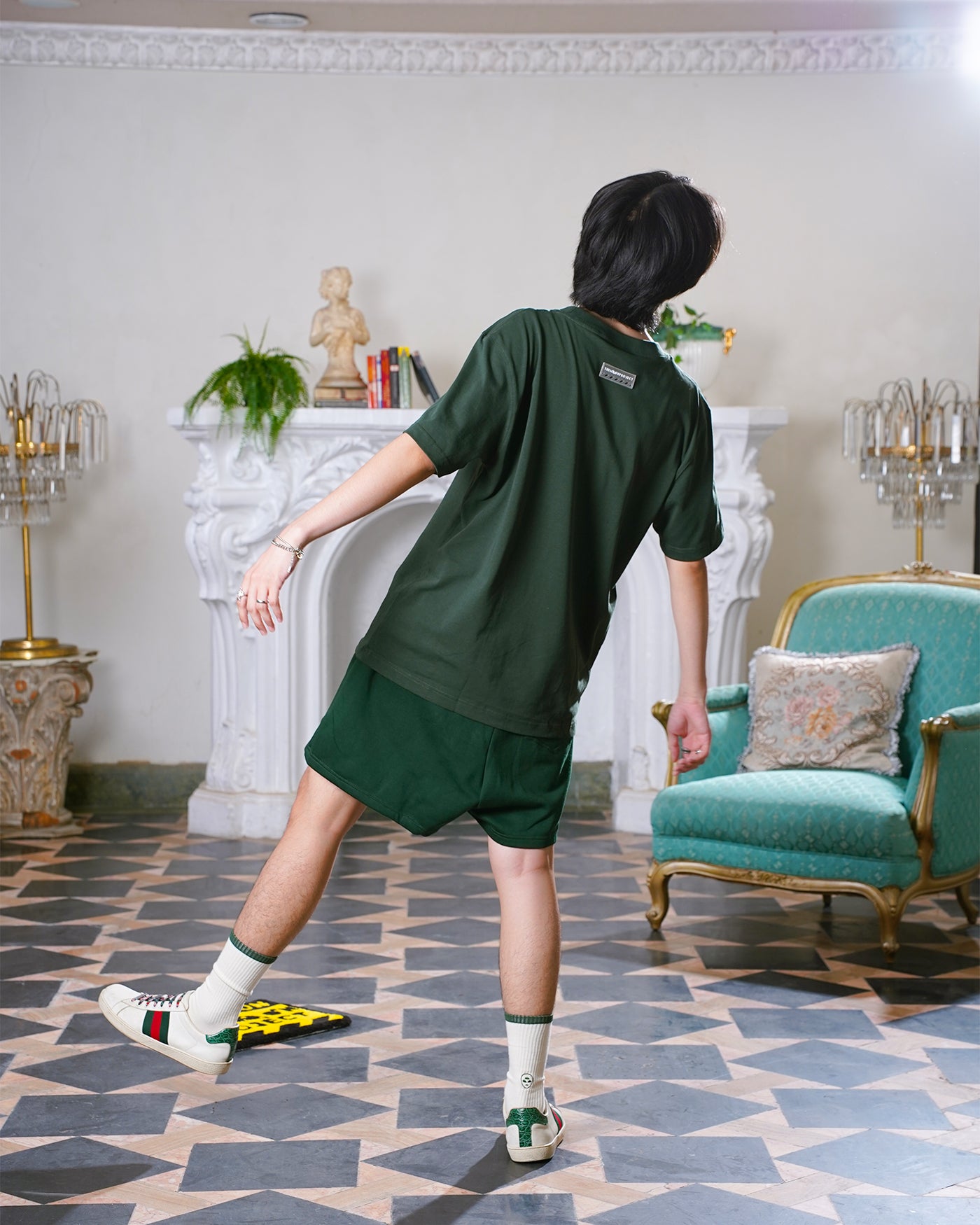 Gravity Core Crewneck in Moss Green