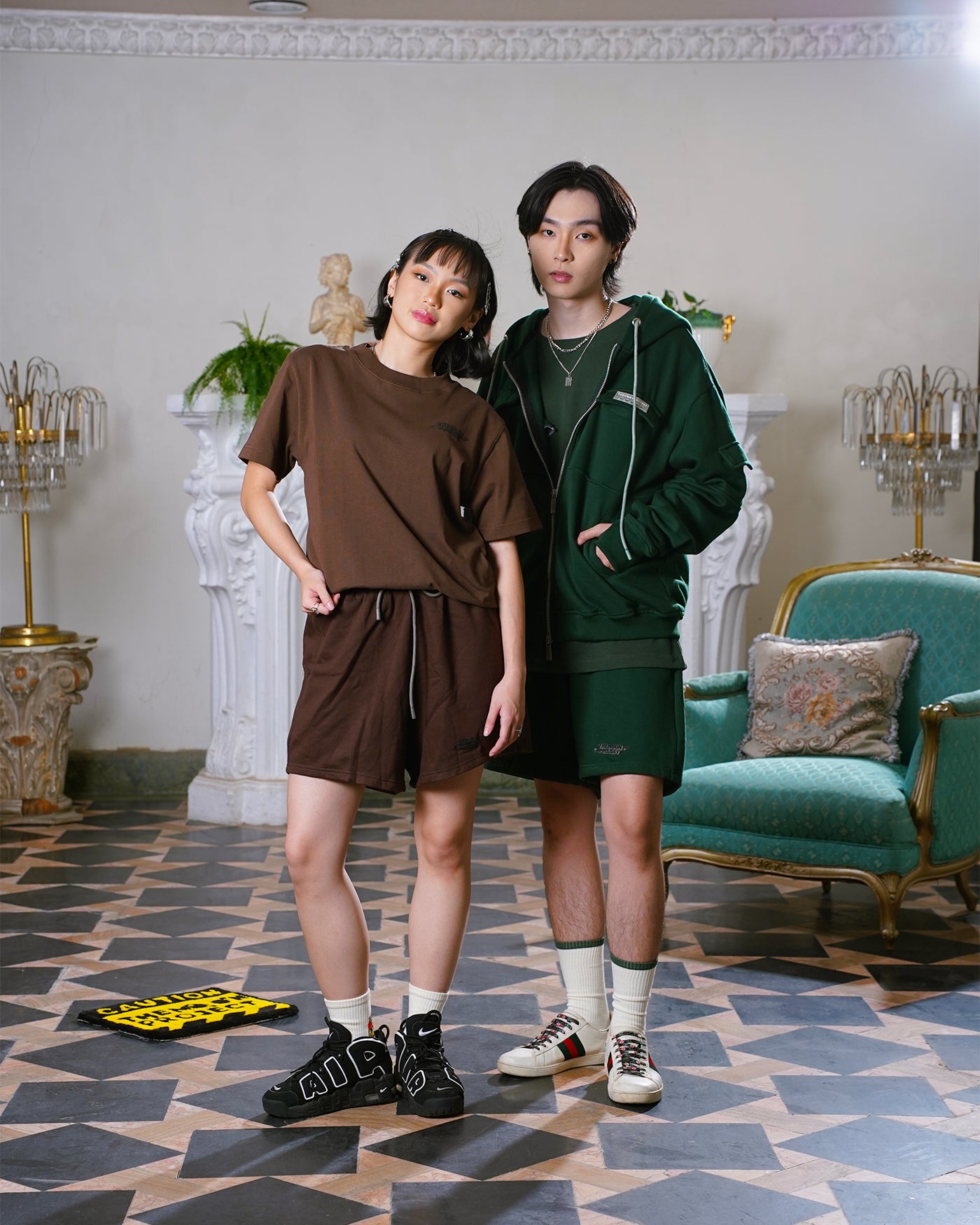 Gravity Core Shorts in Moss Green