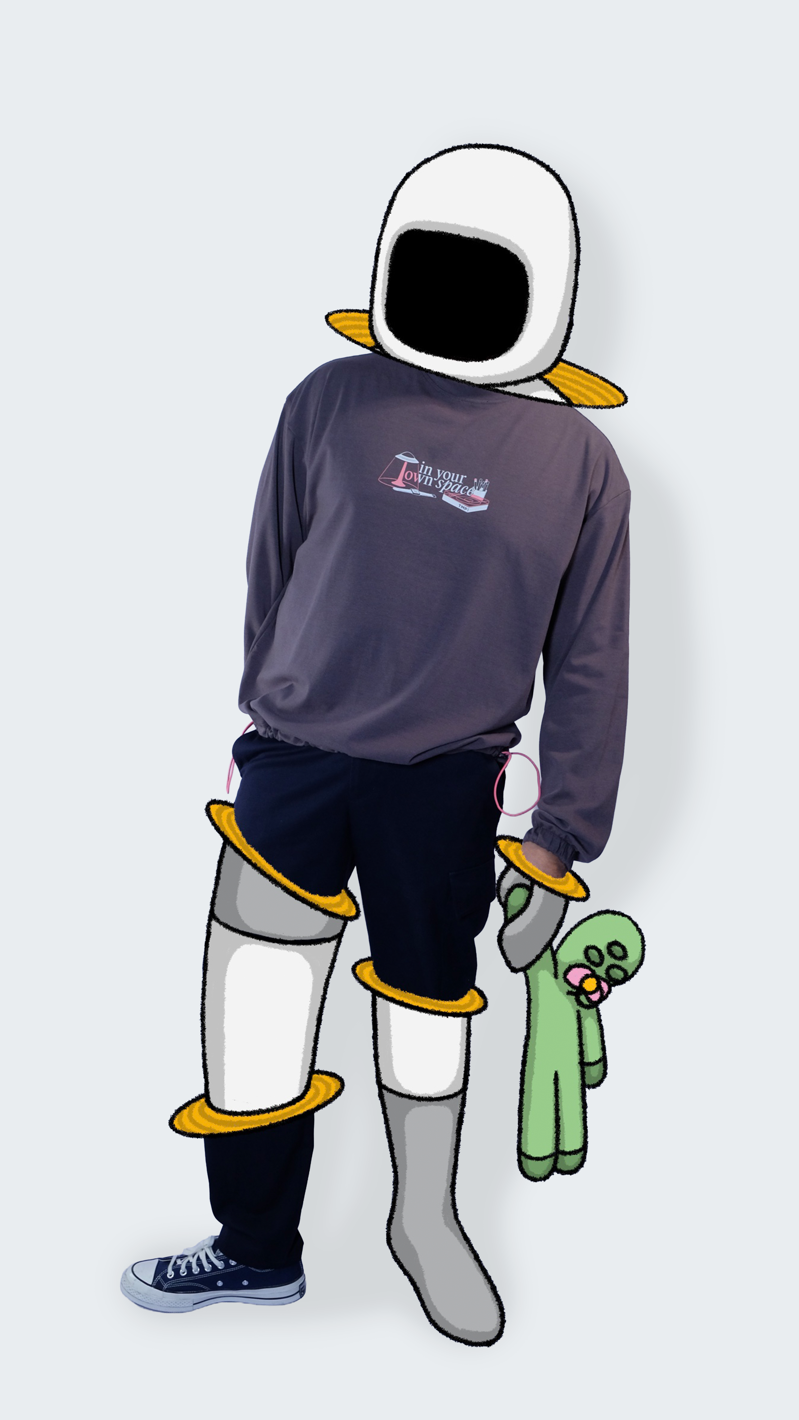 In Your Own Space Sweater in Void Black
