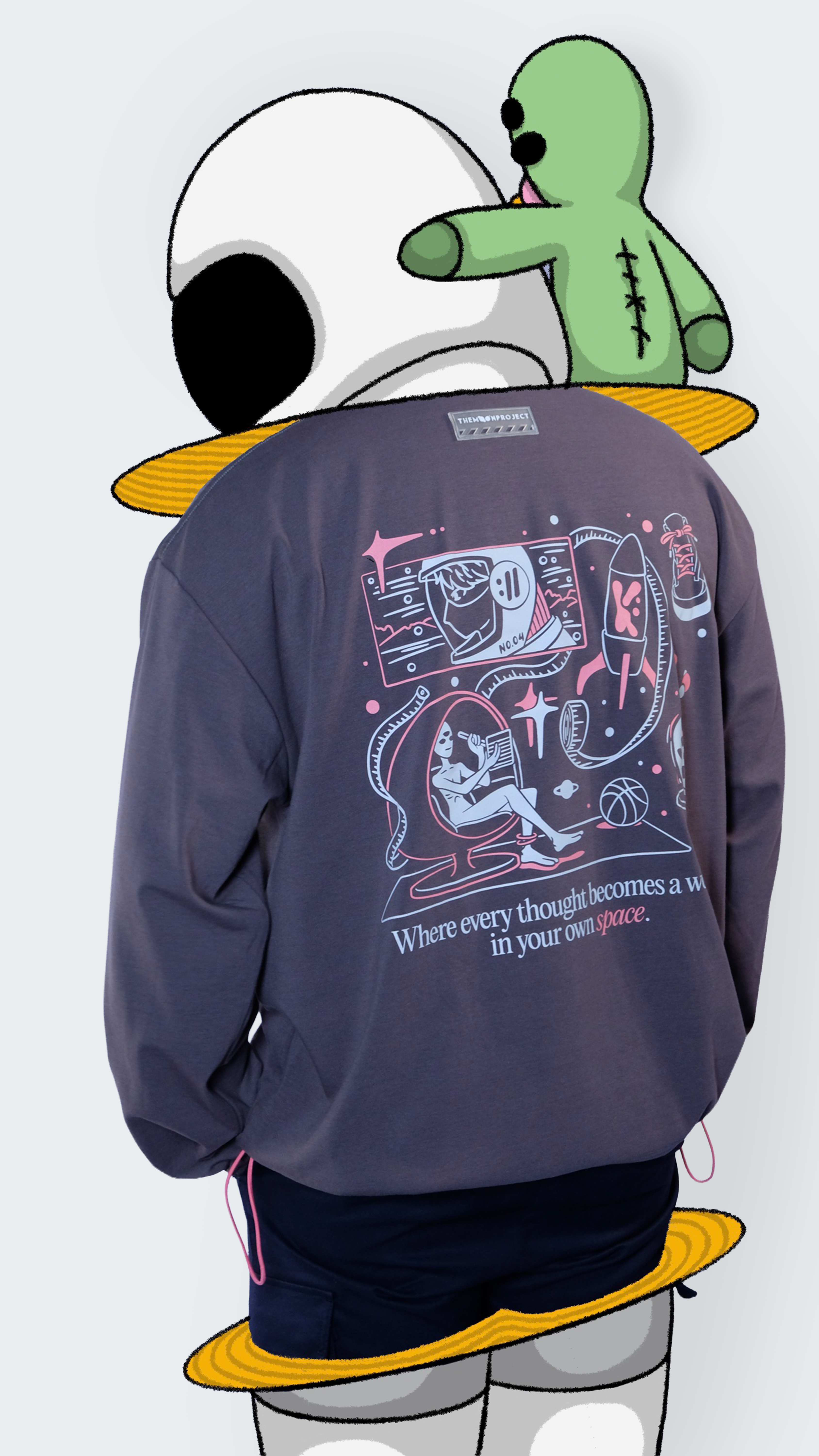 In Your Own Space Sweater in Void Black