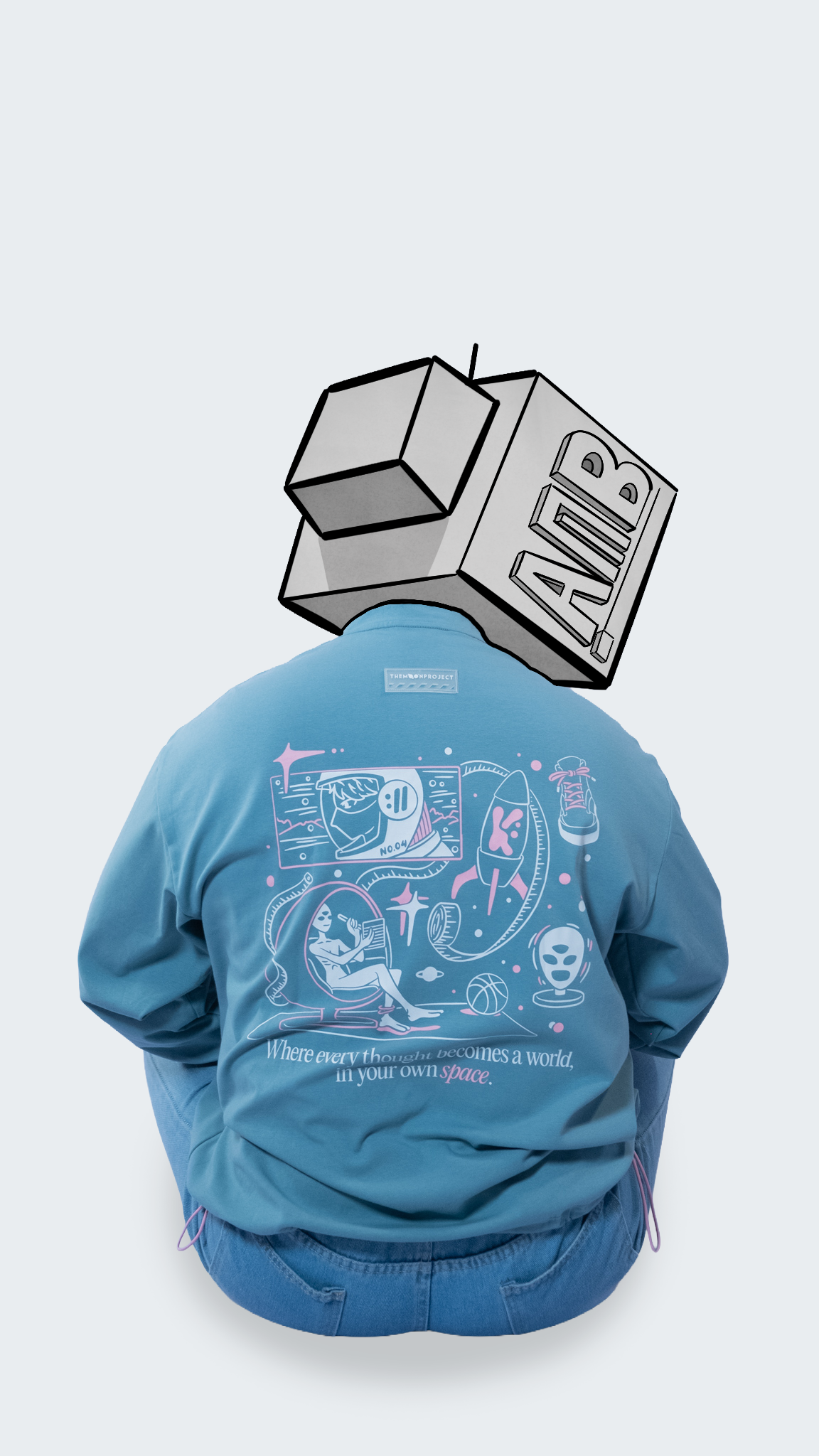 In Your Own Space Sweater in Space Blue