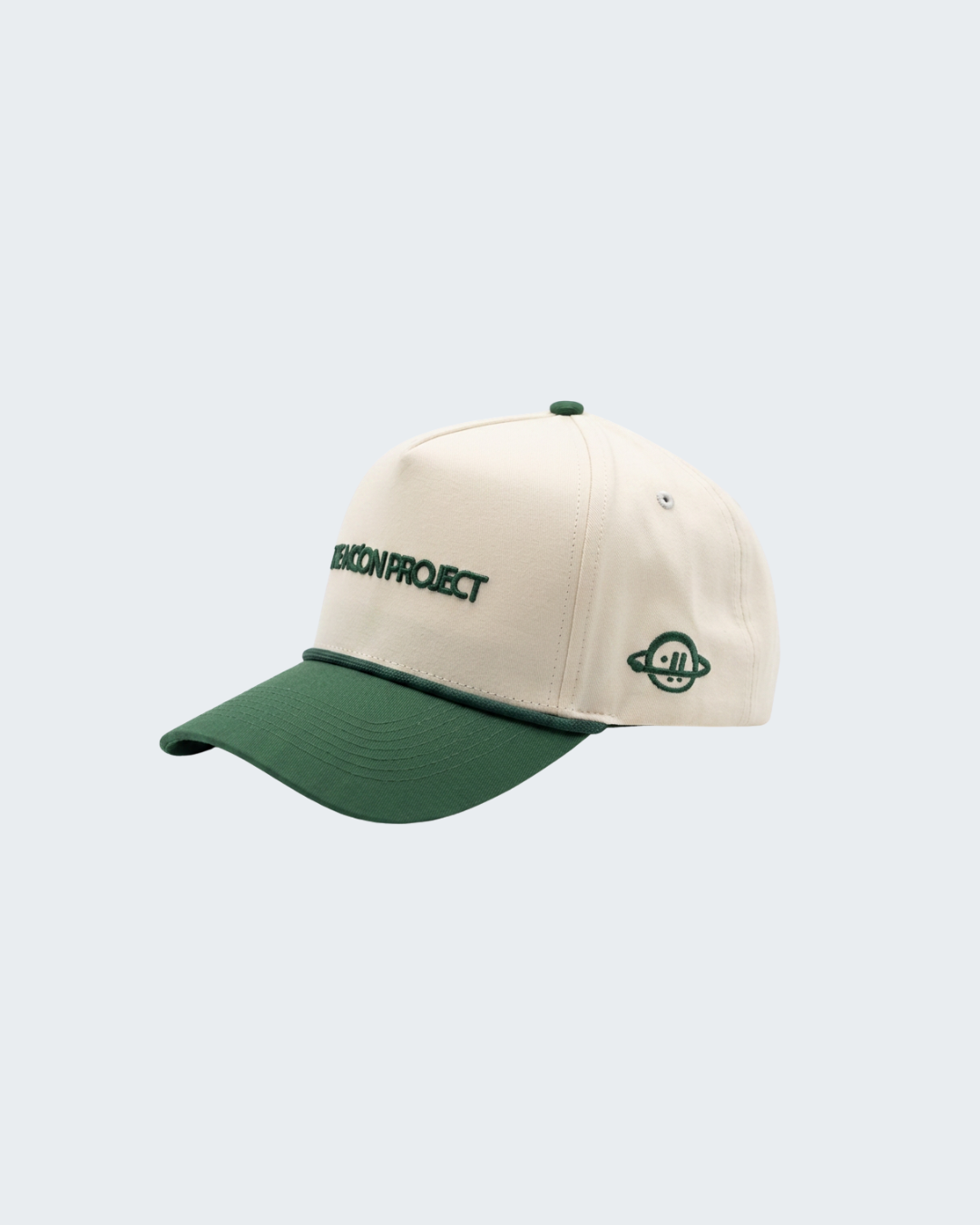 In Your Own Space Baseball Cap in Cream/Green