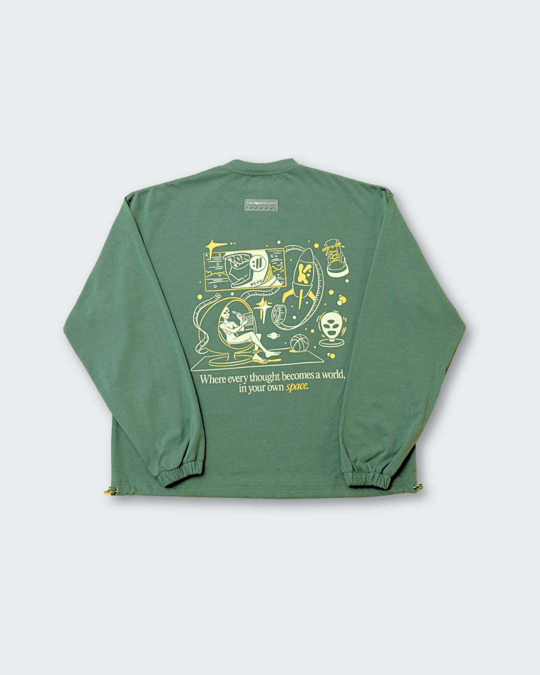 In Your Own Space Sweater in Orbit Green