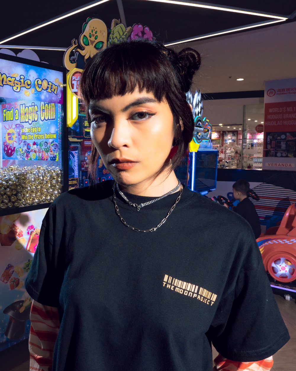 I LEFT EARTH 8-bit Tee in Deep Black