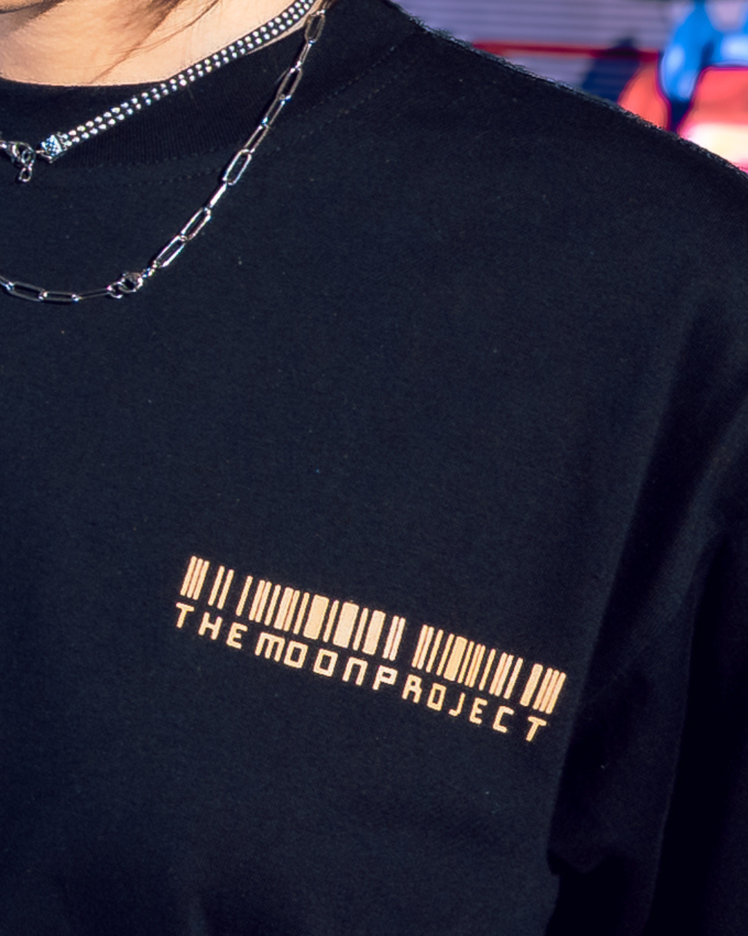 I LEFT EARTH 8-bit Tee in Deep Black