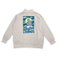 "Lost in The Cosmos" in Off White Half-Zip Sweater