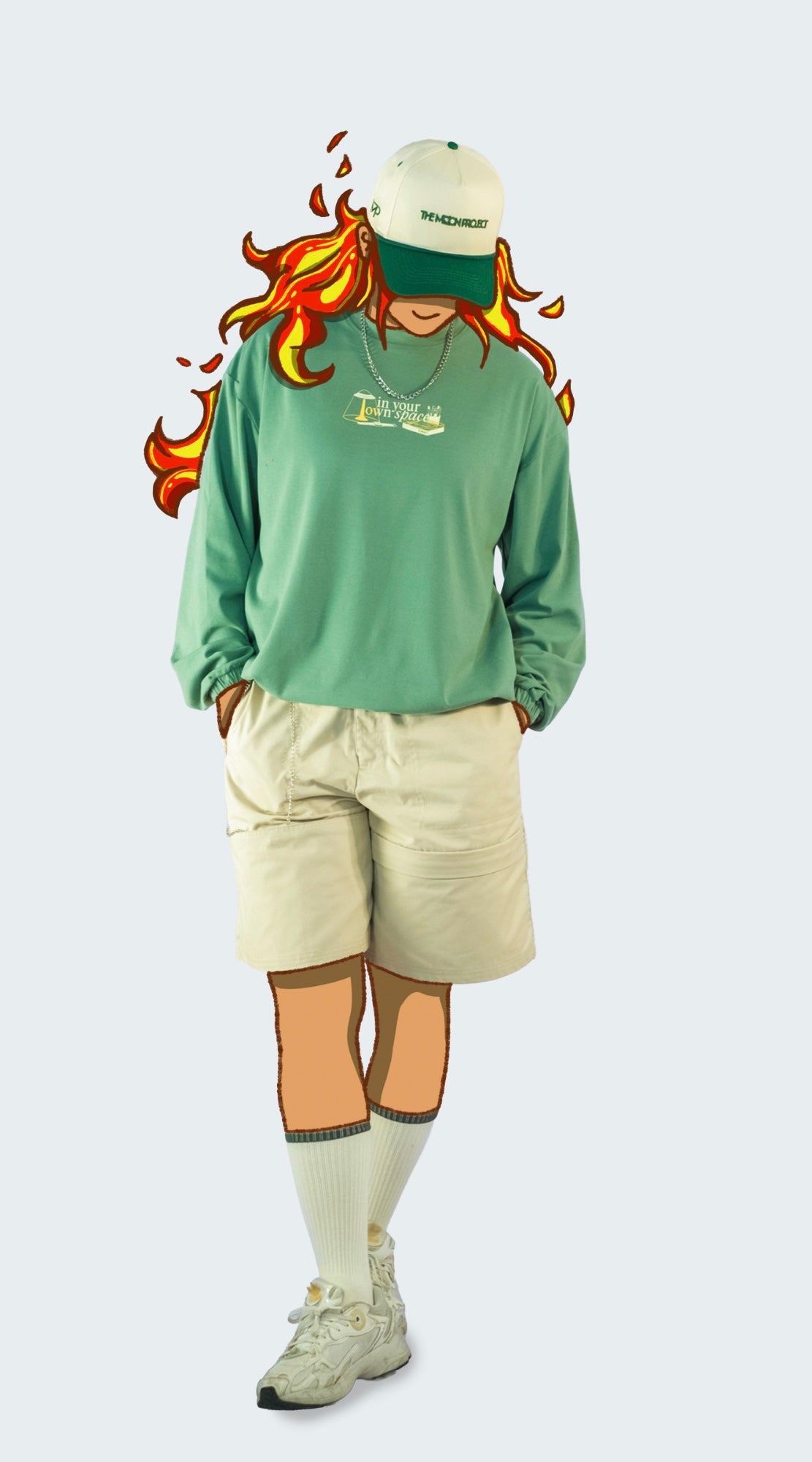 In Your Own Space Sweater in Orbit Green