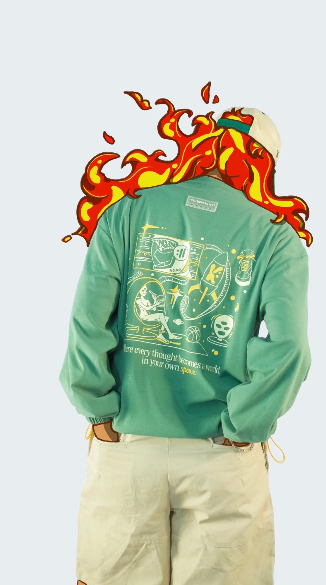 In Your Own Space Sweater in Orbit Green