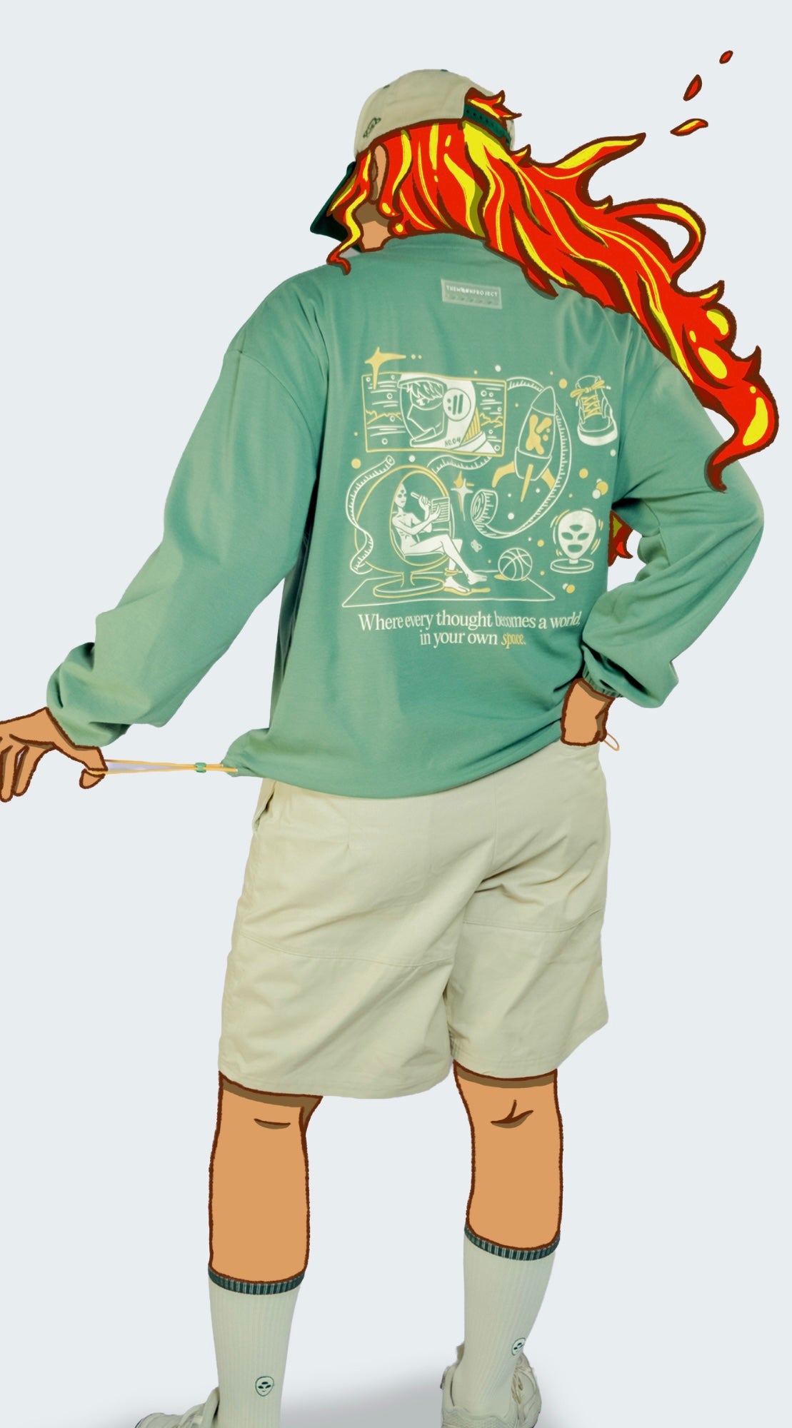 In Your Own Space Sweater in Orbit Green