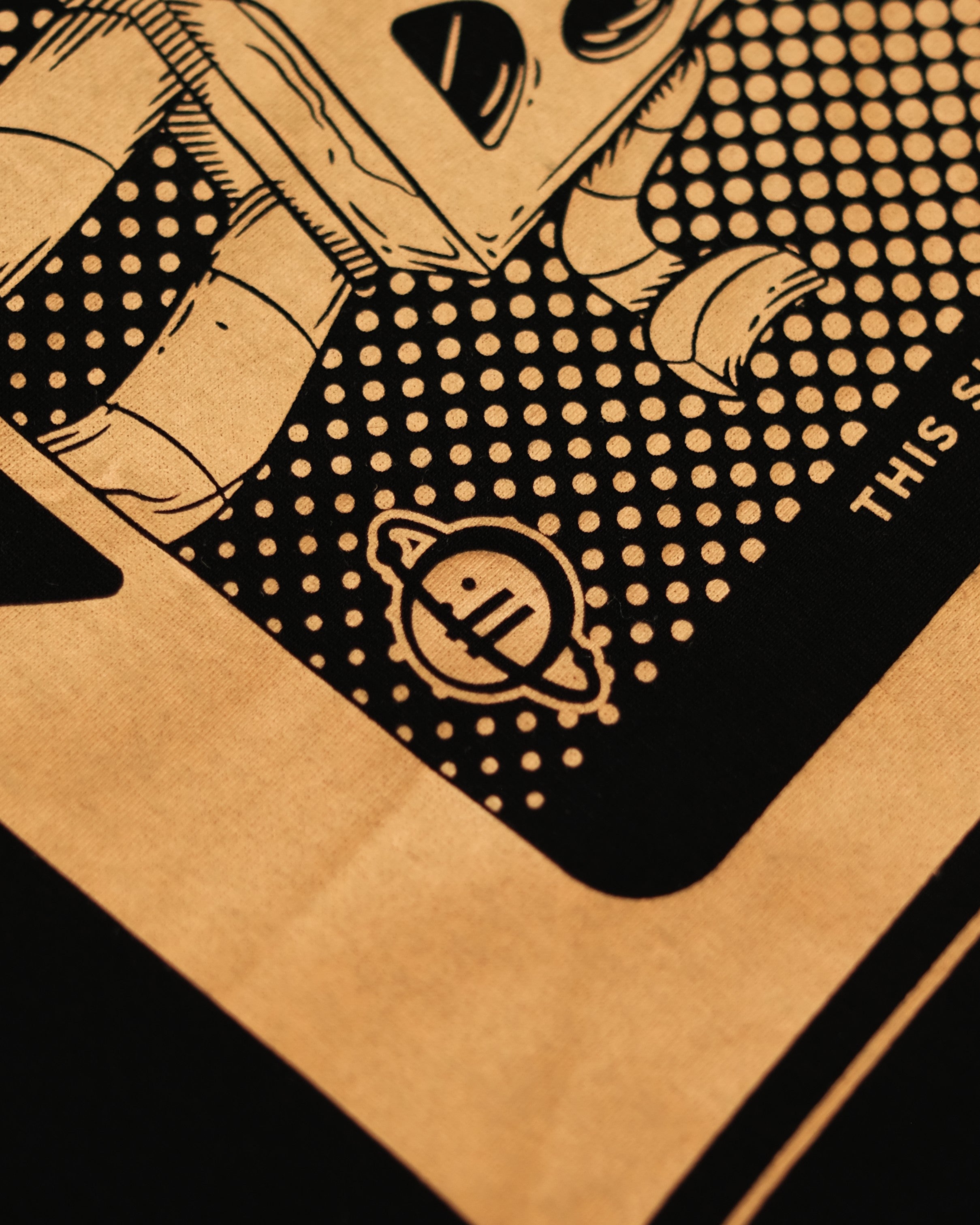 I LEFT EARTH 8-bit Tee in Deep Black