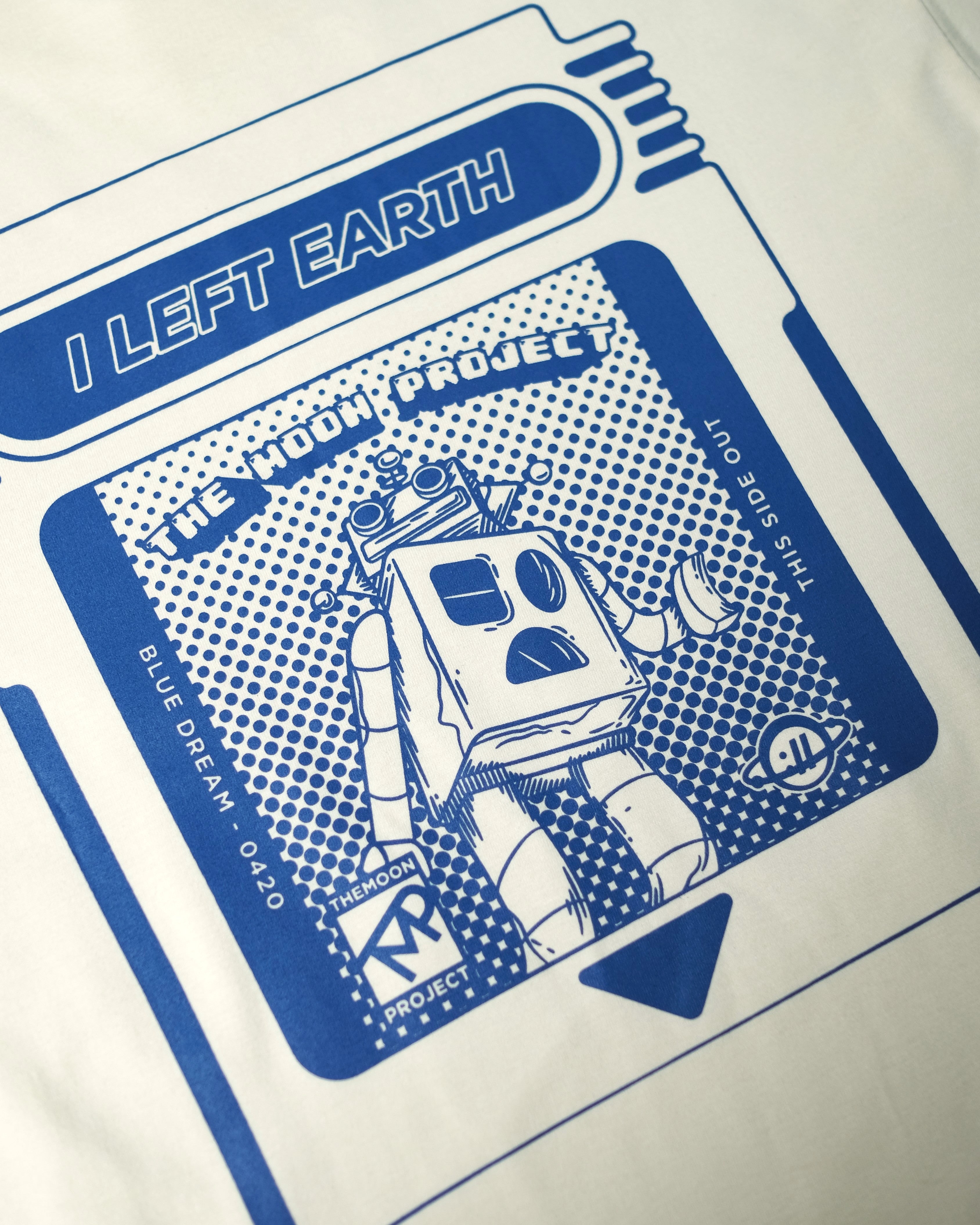 I LEFT EARTH 8-bit Tee in Off White