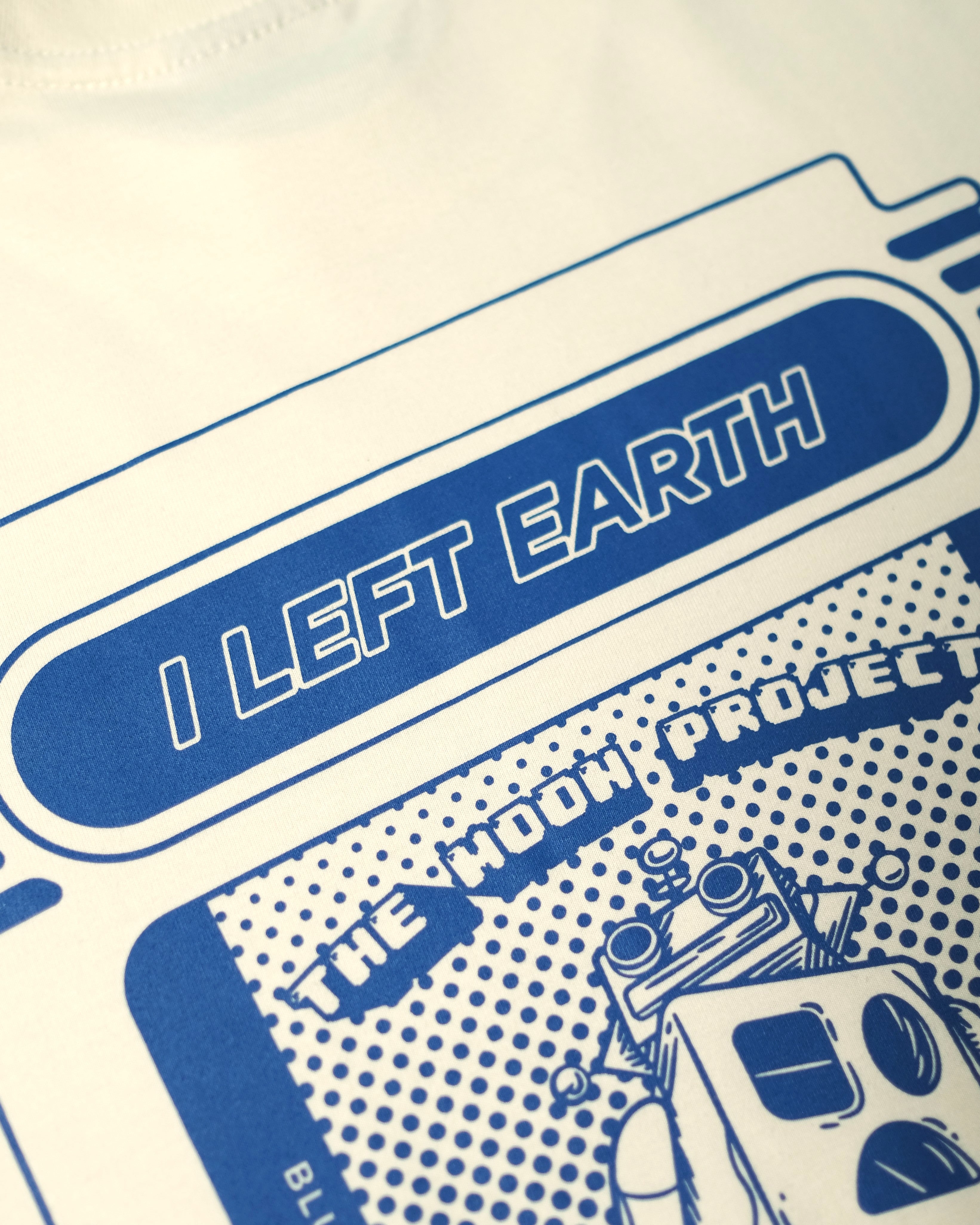 I LEFT EARTH 8-bit Tee in Off White