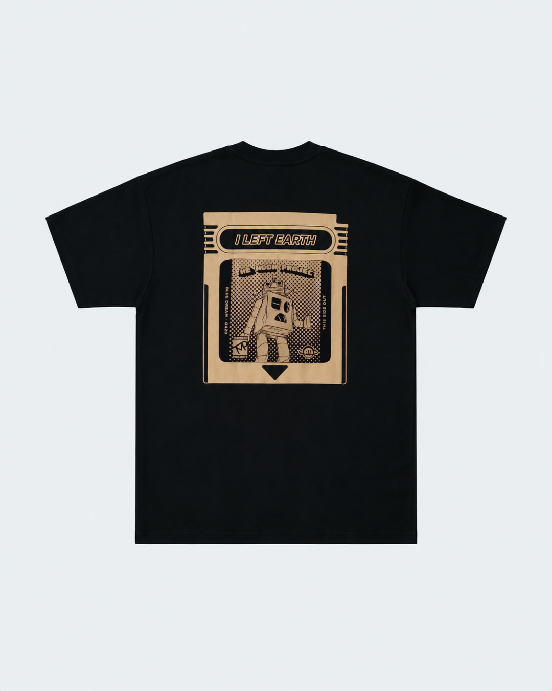 I LEFT EARTH 8-bit Tee in Deep Black