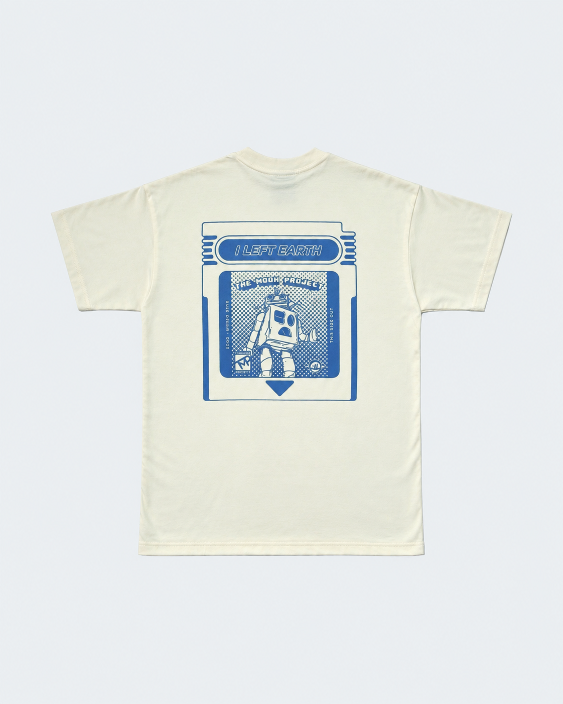 I LEFT EARTH 8-bit Tee in Off White