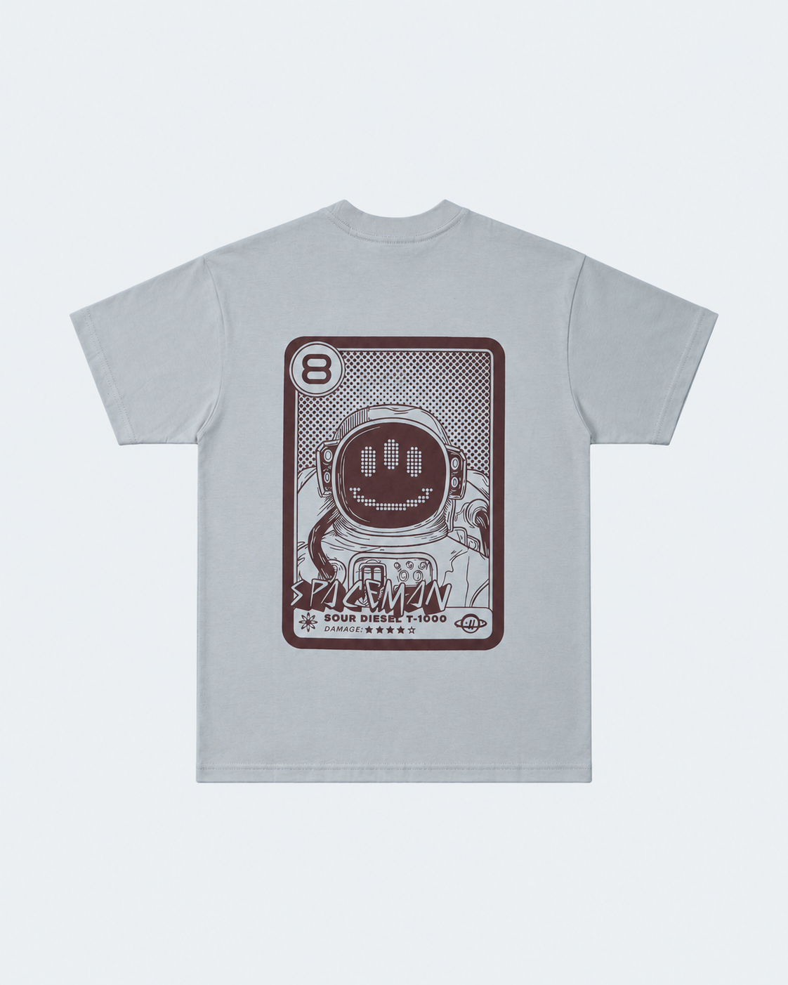 SPACEMAN 8-bit Tee in Cloud Gray