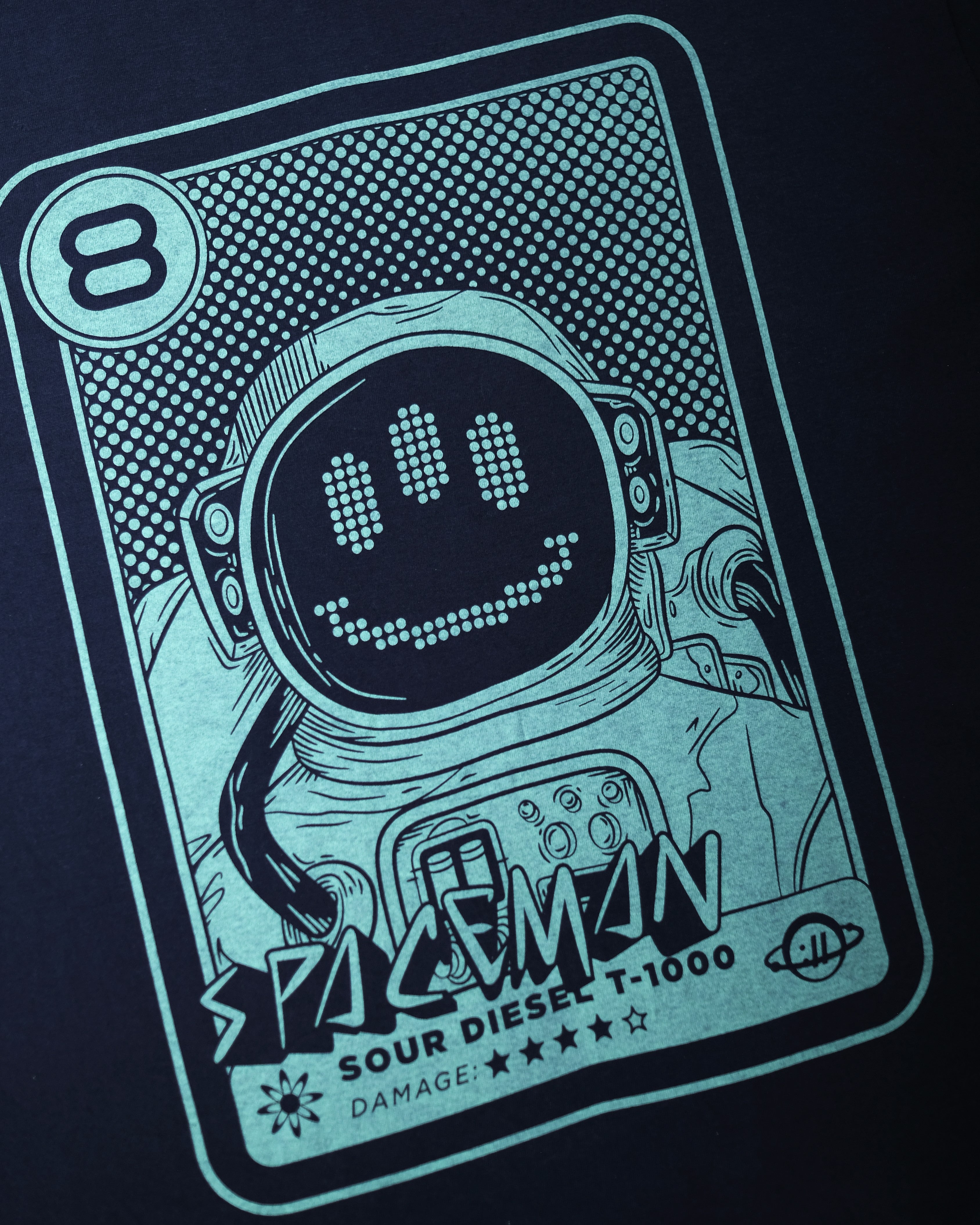 SPACEMAN 8-bit Tee in Moonlit Navy