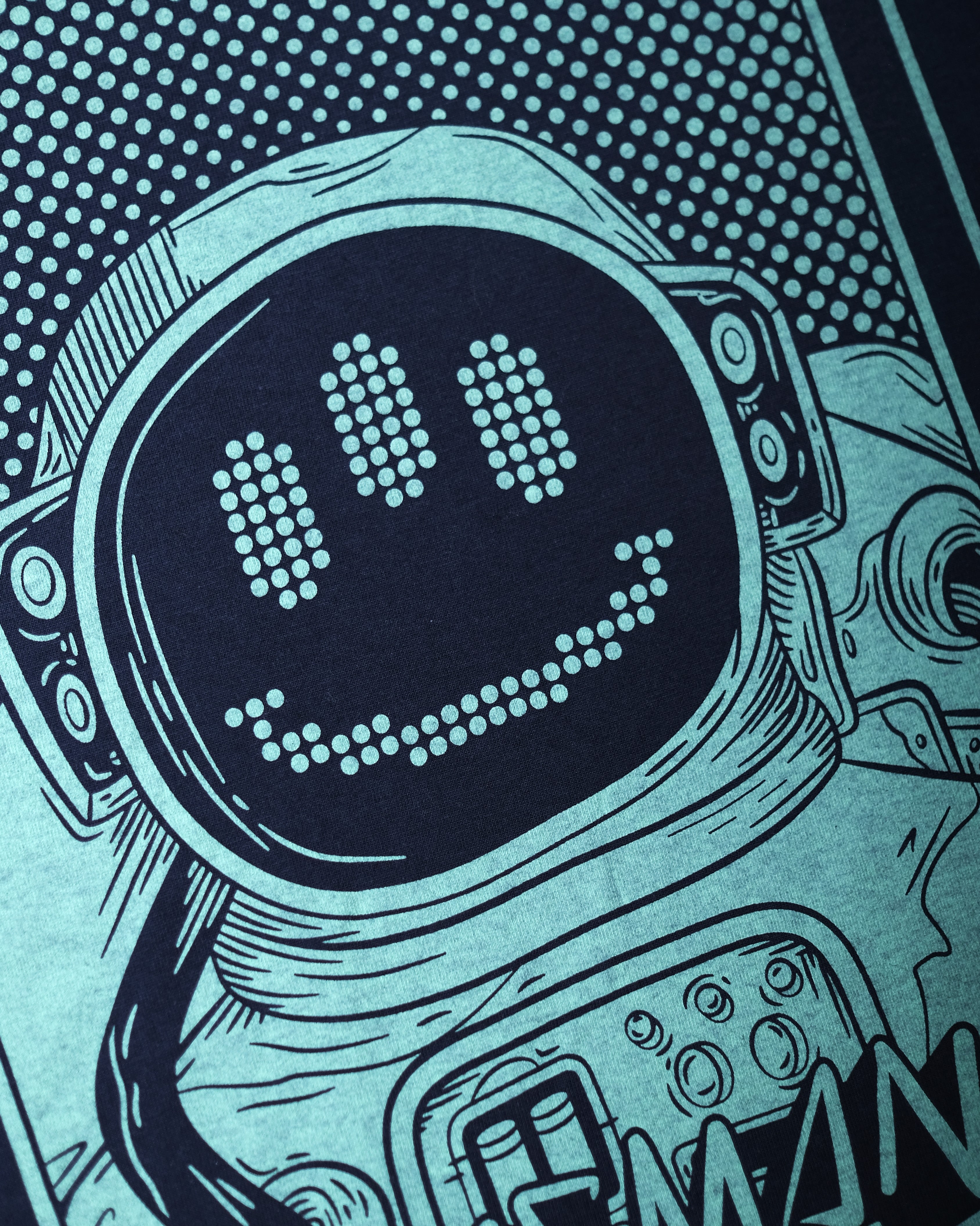 SPACEMAN 8-bit Tee in Moonlit Navy