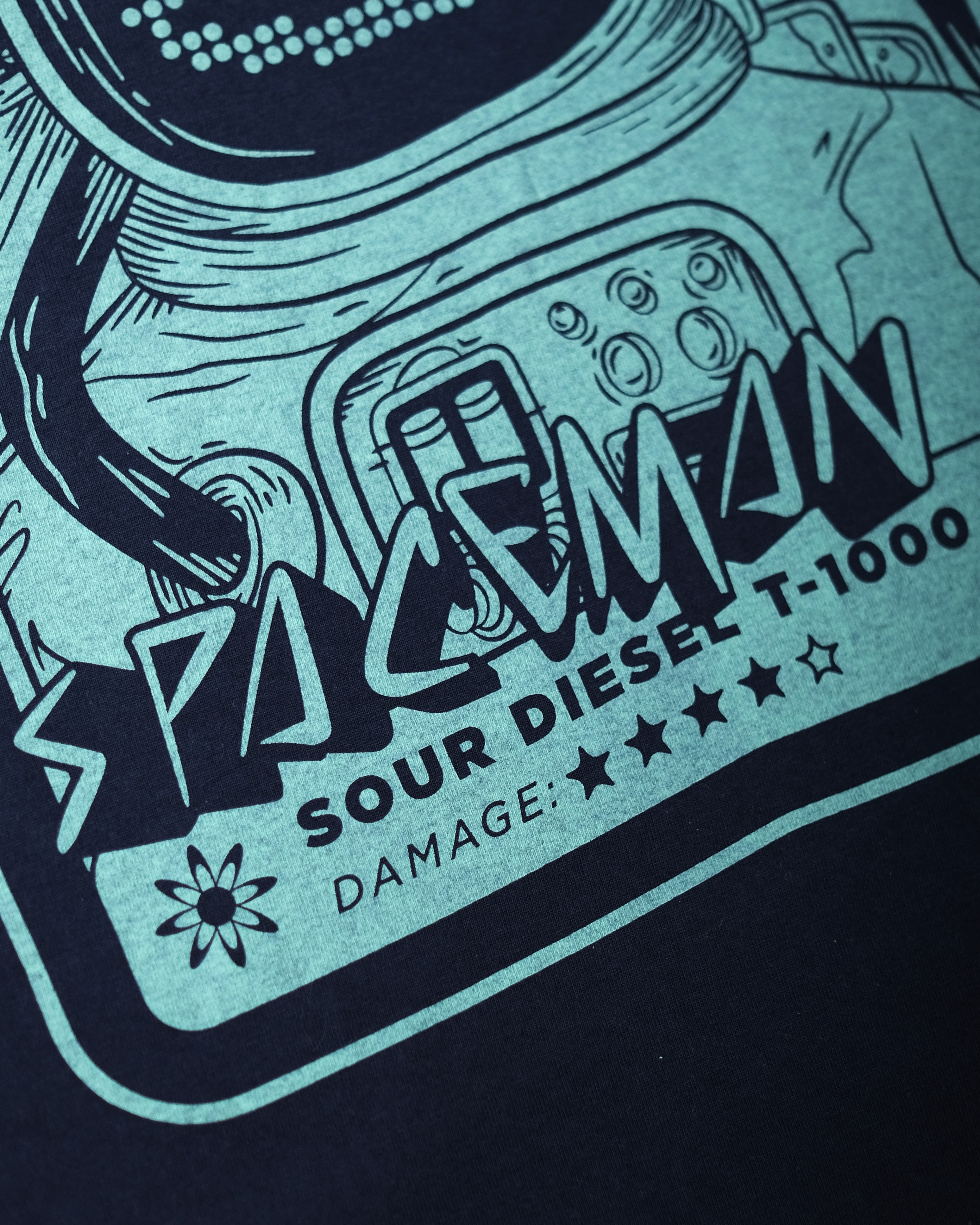 SPACEMAN 8-bit Tee in Moonlit Navy